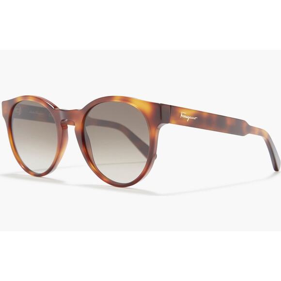 New Ferragamo Women\'s 52mm Havana Brown Tortoise She’ll Sunglasses SF1068S-240 main image 11